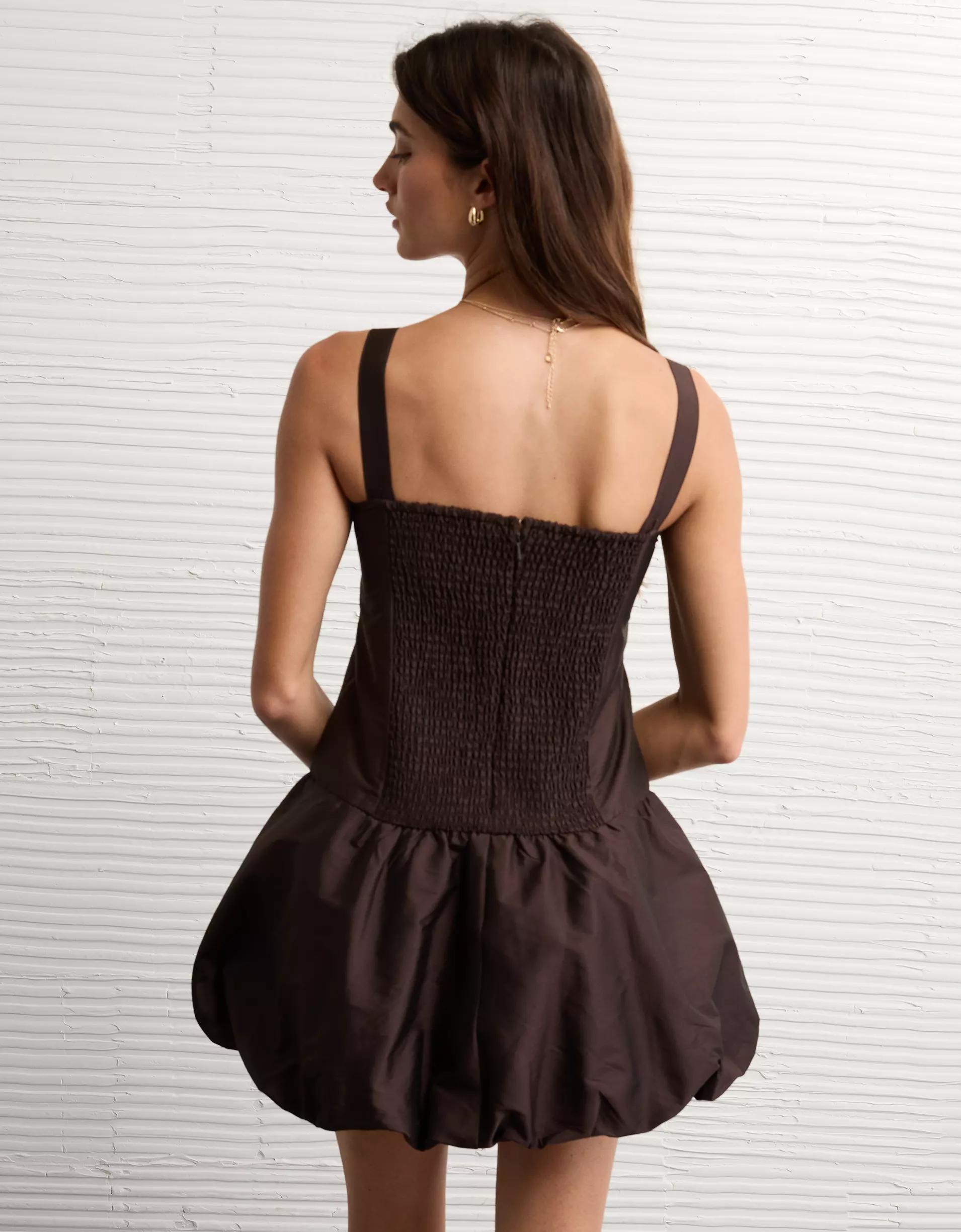 AE Corset Drop Waist Bubble Mini Dress Product Image