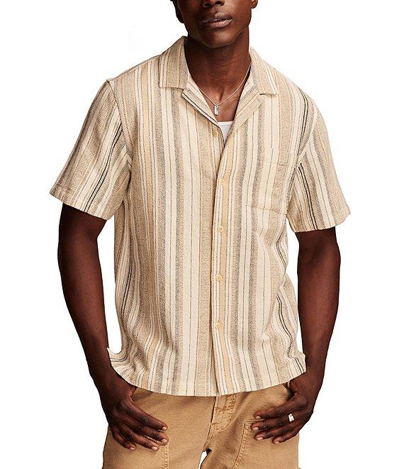 Lucky Brand Striped Short Sleeve Woven Shirt Product Image