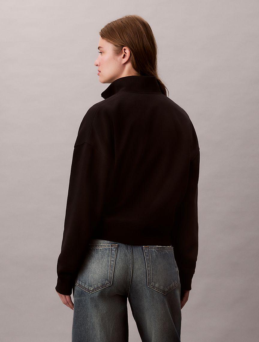 Archive Logo Fleece Quarter Zip Mock Neck Sweatshirt  Product Image