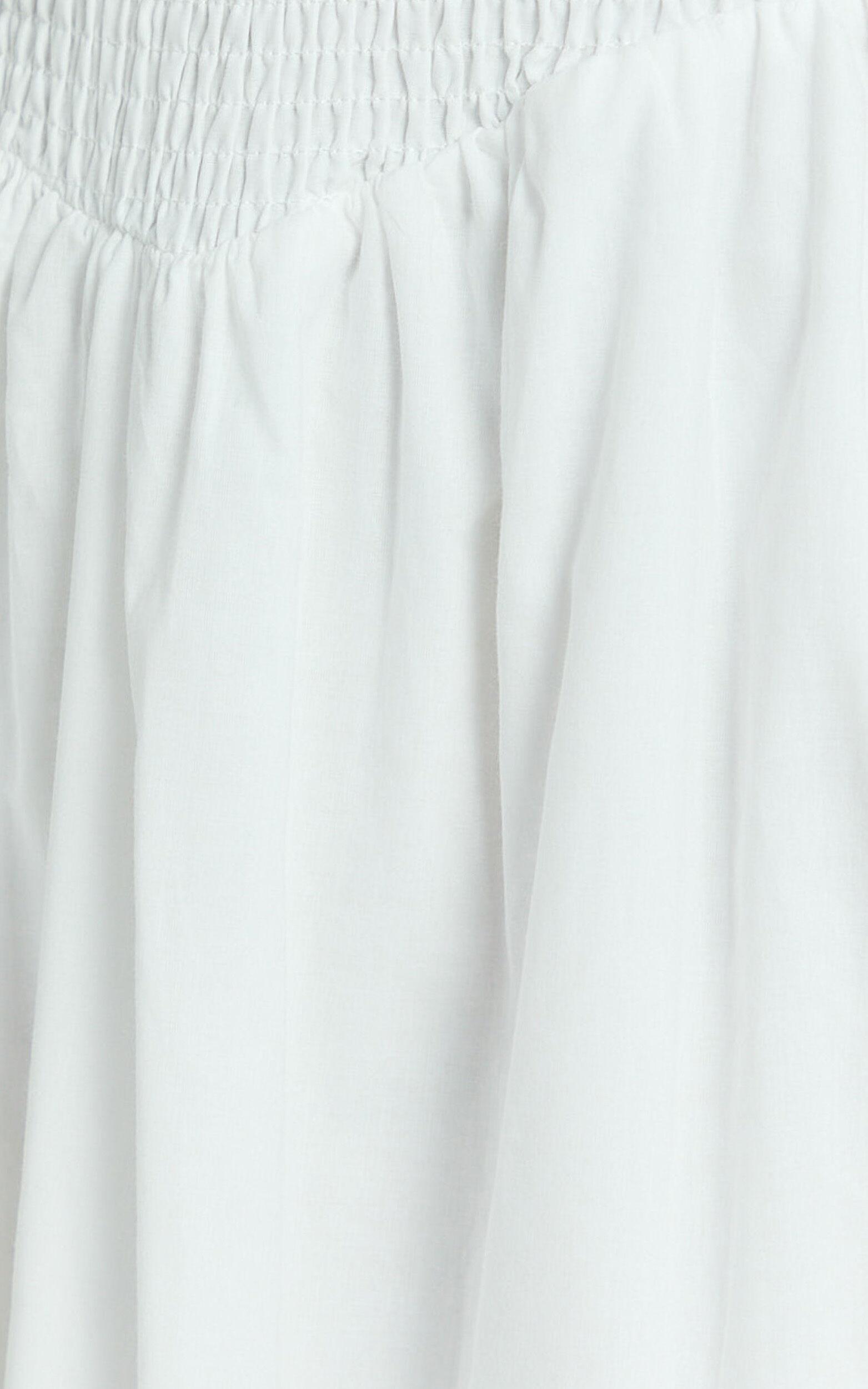 Rammy Maxi Dress - Sleeveless Shirred Dress in White Product Image