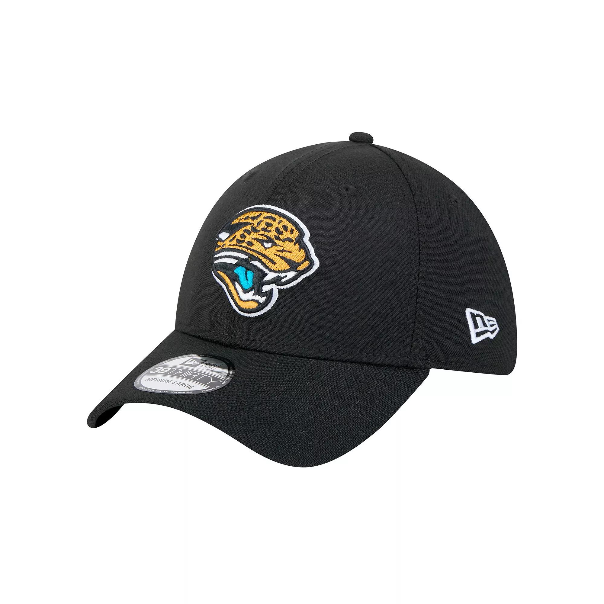 Men's New Era Black Jacksonville Jaguars Throwback Main 39THIRTY Flex Hat,  Product Image