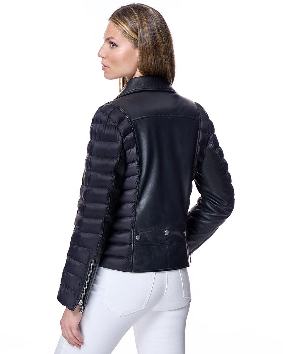 Leather Puffer Jacket-Maximilian Product Image