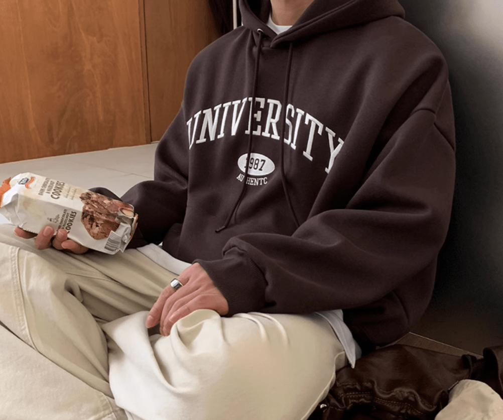 RT No. 12522 UNIVERSITY LETTERED PULLOVER HOODIE Product Image