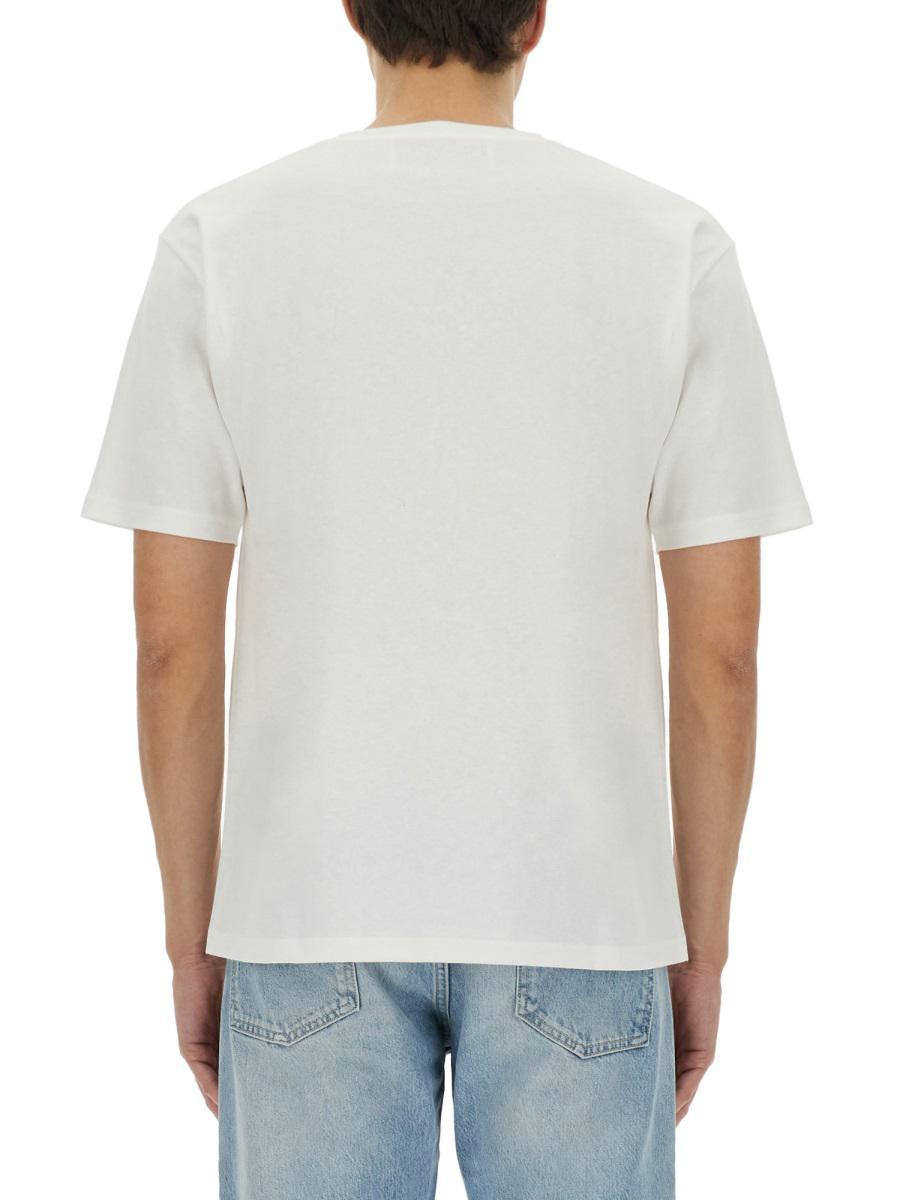 VALENTINO Cotton Crew Neck T-shirt With Graphic Print In White Product Image