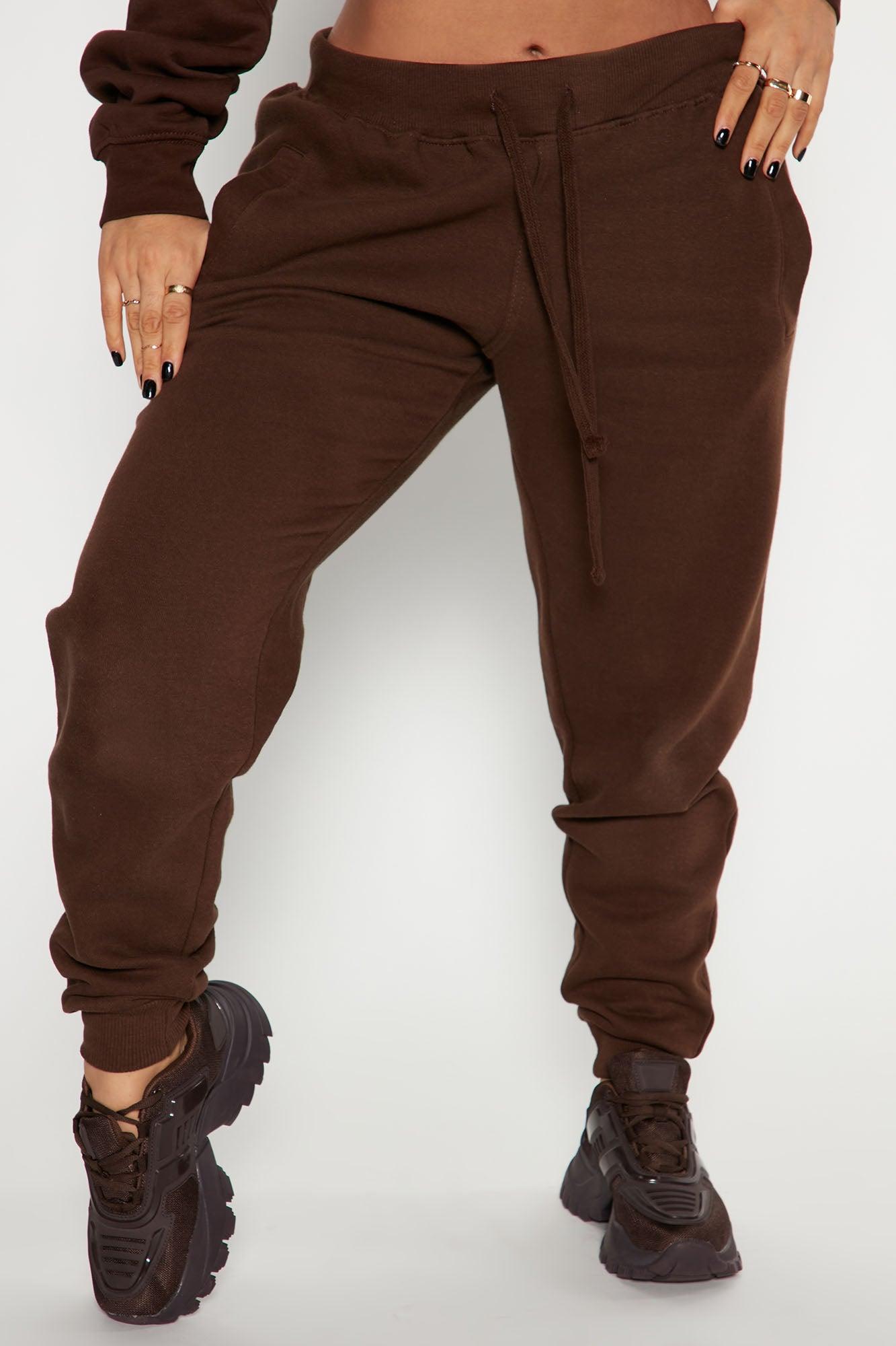 Stole Your Boyfriend's Oversized Jogger - Chocolate Product Image