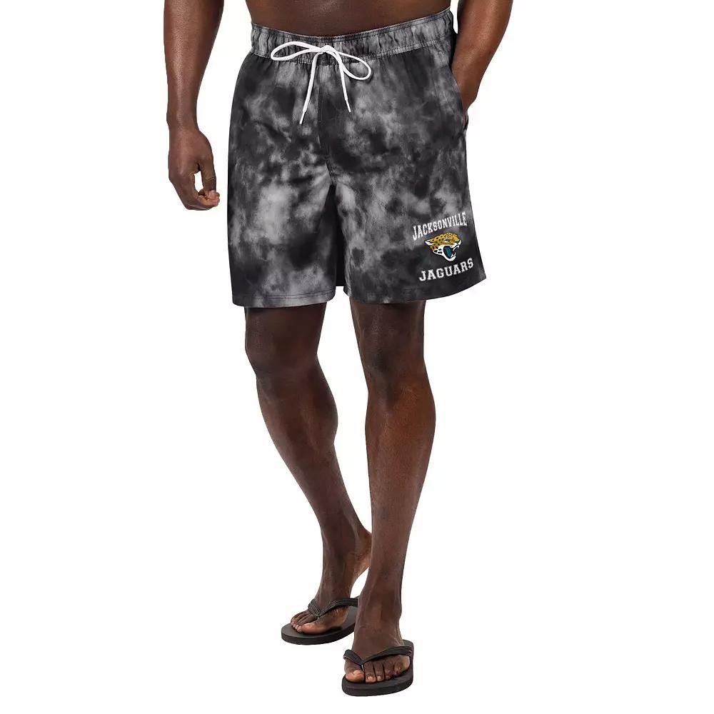 Men's G-III Sports by Carl Banks Black Jacksonville Jaguars Change Up Volley Swim Trunks,  Product Image
