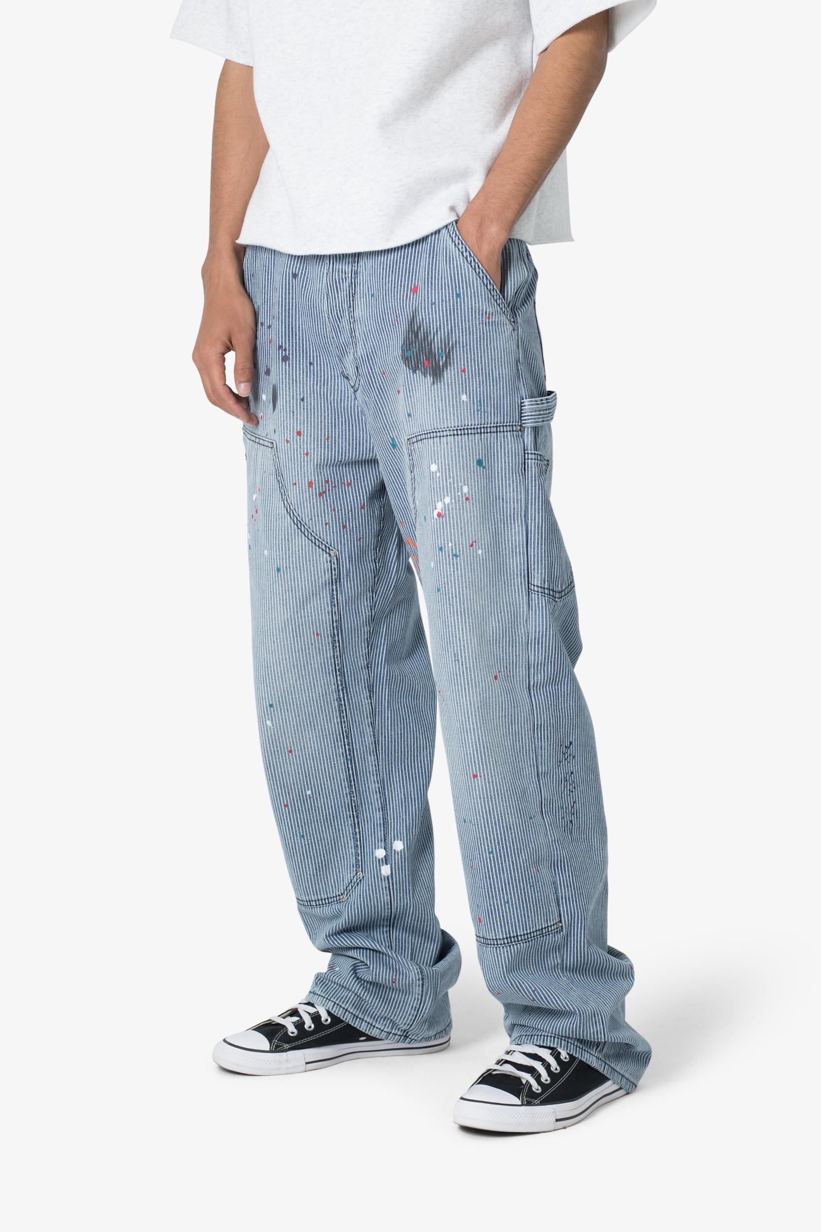 Ultra Baggy Jacquard Carpenter Pants - Grey Product Image