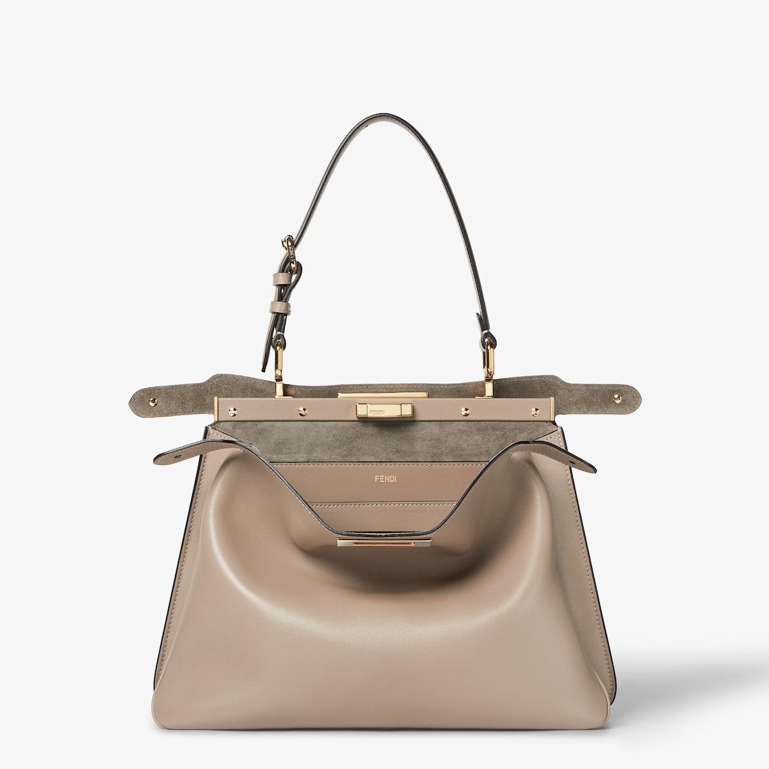 Peekaboo Soft MediumDove gray leather bag Product Image