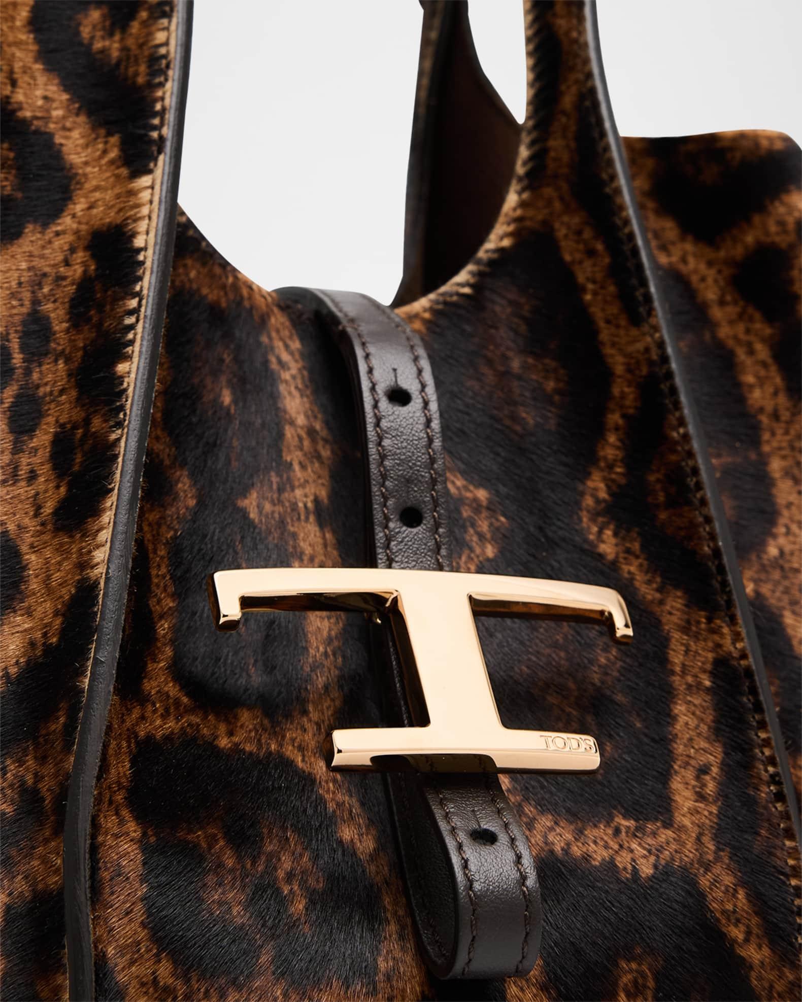 Animal-Print Calf Hair Shopping Tote Bag Product Image