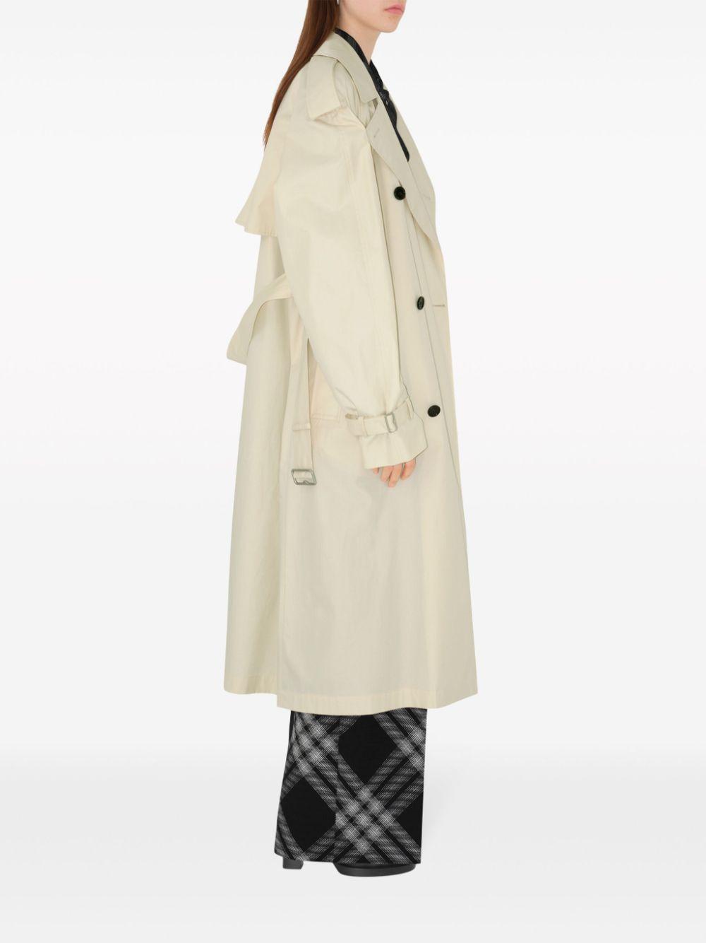 double-breasted cotton trench coat  Product Image