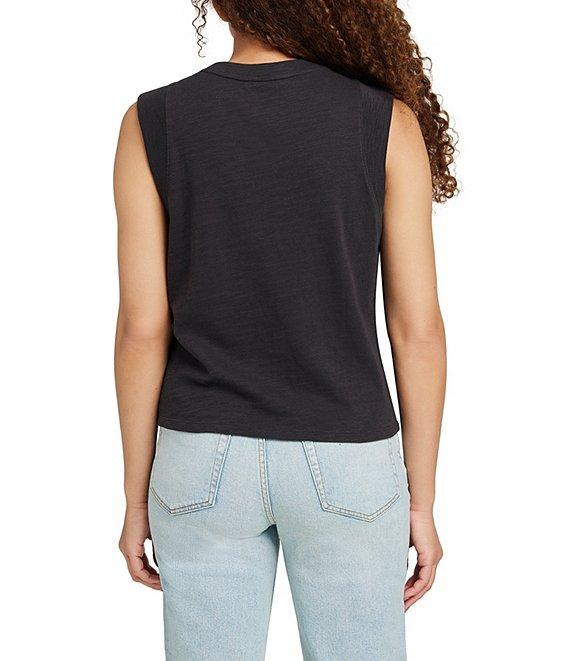 Faherty Sunwash Organic Cotton Slub Knit Crew Neck Sleeveless Muscle Tank Product Image