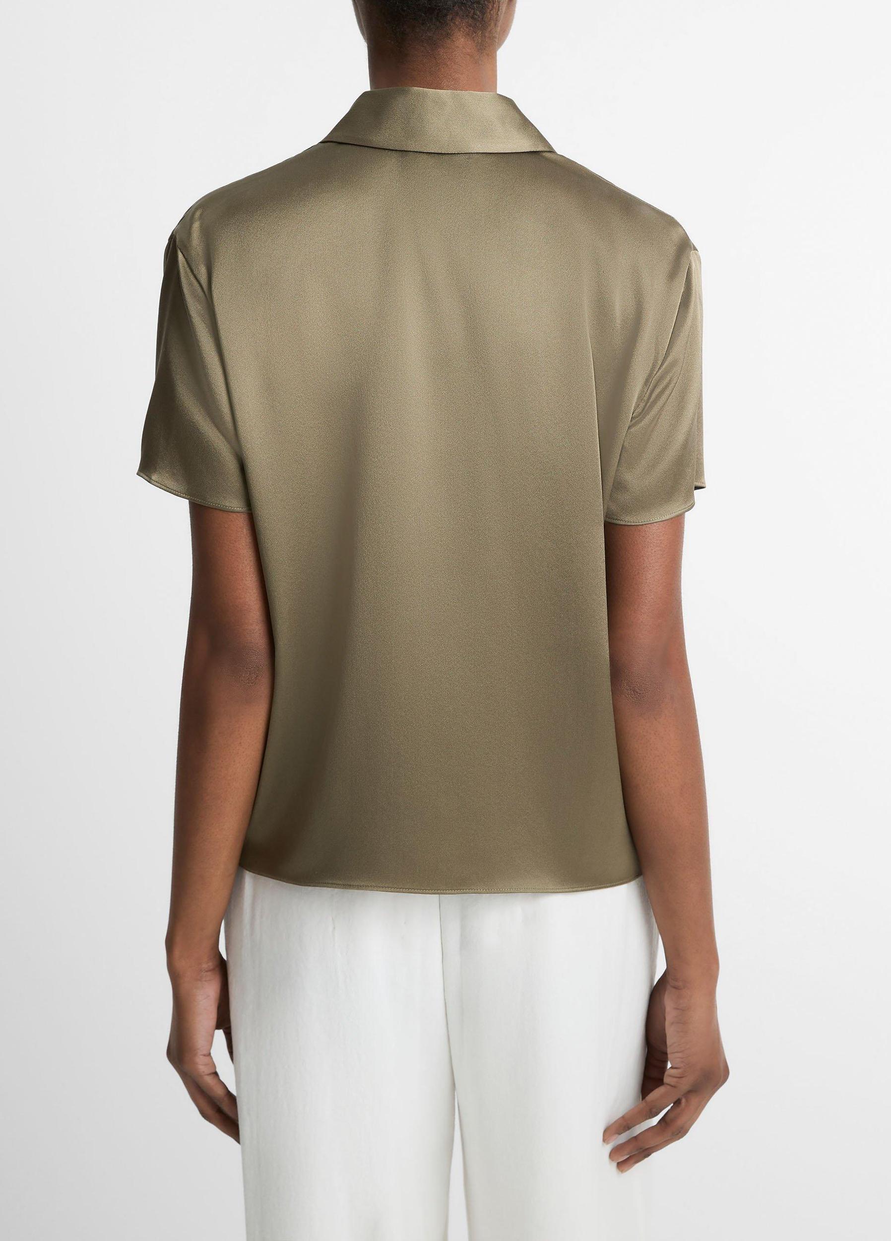 Silk Short-Sleeve Polo Shirt Product Image