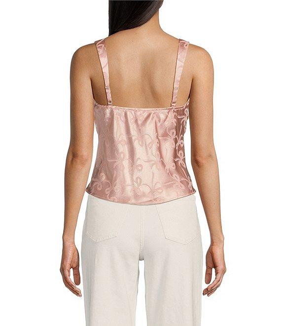 Evolutionary Bow Print Sweetheart Neck Tank Top Product Image