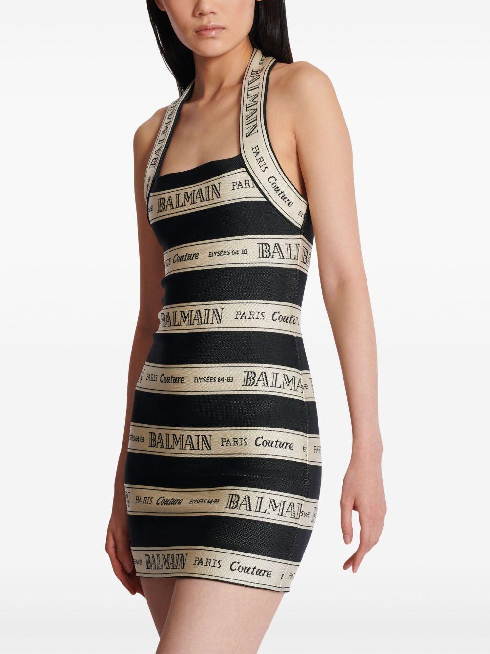 logo-jacquard mini dress Product Image