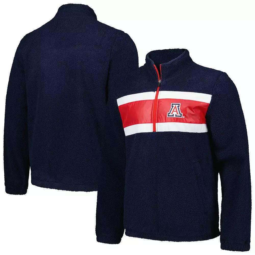 Men's G-III Sports by Carl Banks Navy Arizona Wildcats Pinch Runner Half-Zip Top,  Product Image