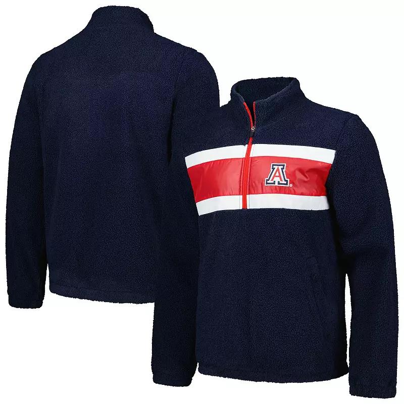 Men's G-III Sports by Carl Banks Navy Arizona Wildcats Pinch Runner Half-Zip Top,  Product Image