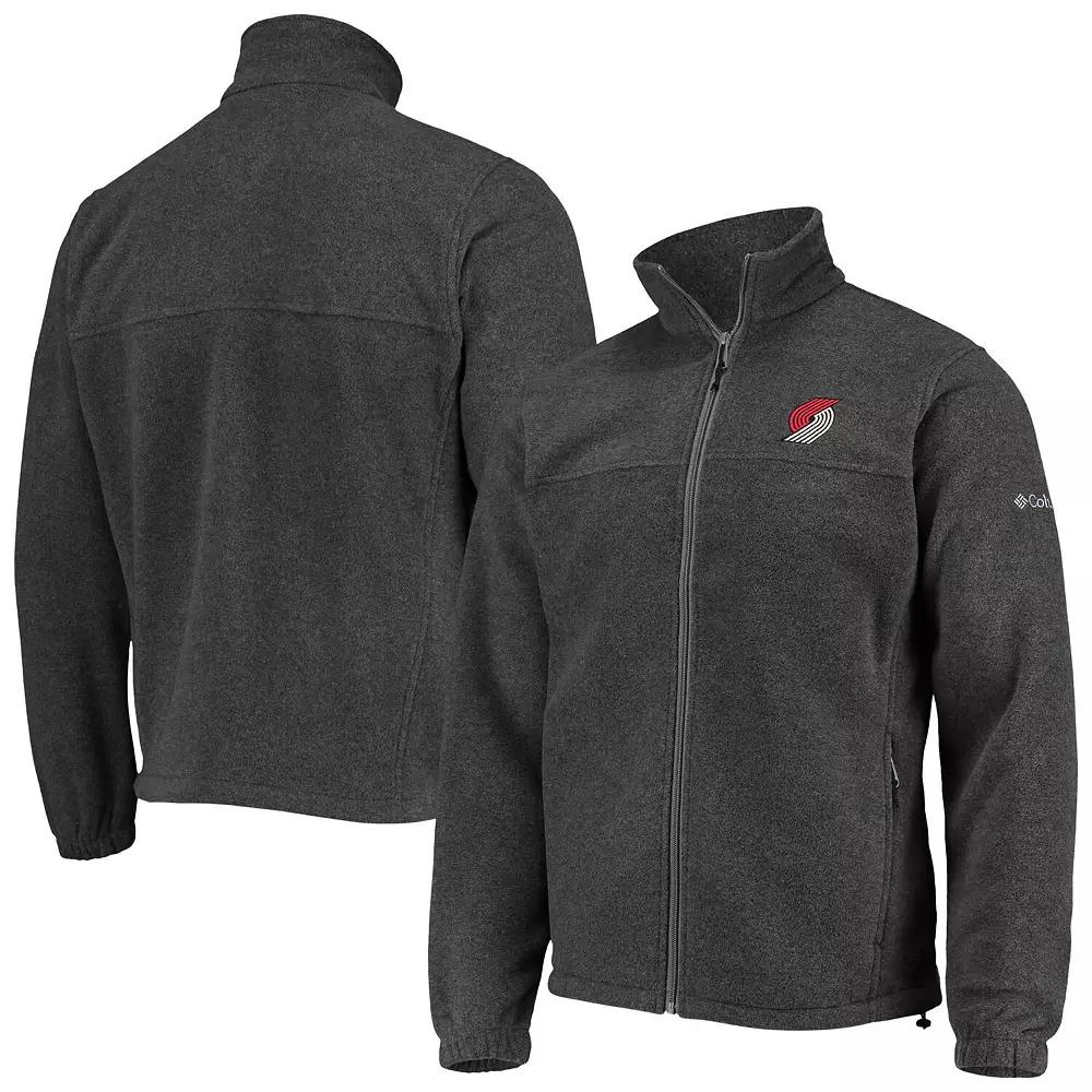 Men's Columbia Portland Trail Blazers Heathered Charcoal Flanker Full-Zip Jacket,  Product Image