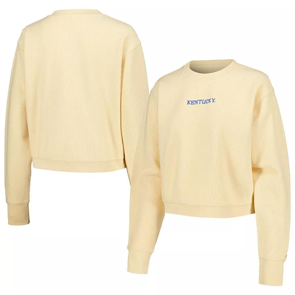 Women's League Collegiate Wear Cream Kentucky Wildcats Timber Cropped Pullover Sweatshirt,  Product Image