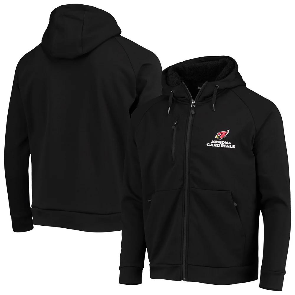 Men's Dunbrooke Black Arizona Cardinals Shag Tri-Blend Full-Zip Raglan Hoodie,  Product Image