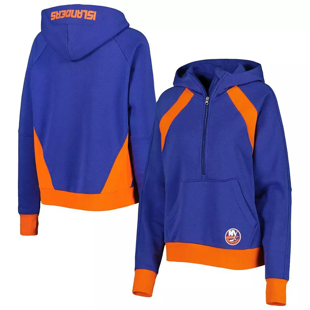 Women's Starter Royal New York Islanders Wishbone Half-Zip Hoodie, Size: Small, Isl Blue Product Image