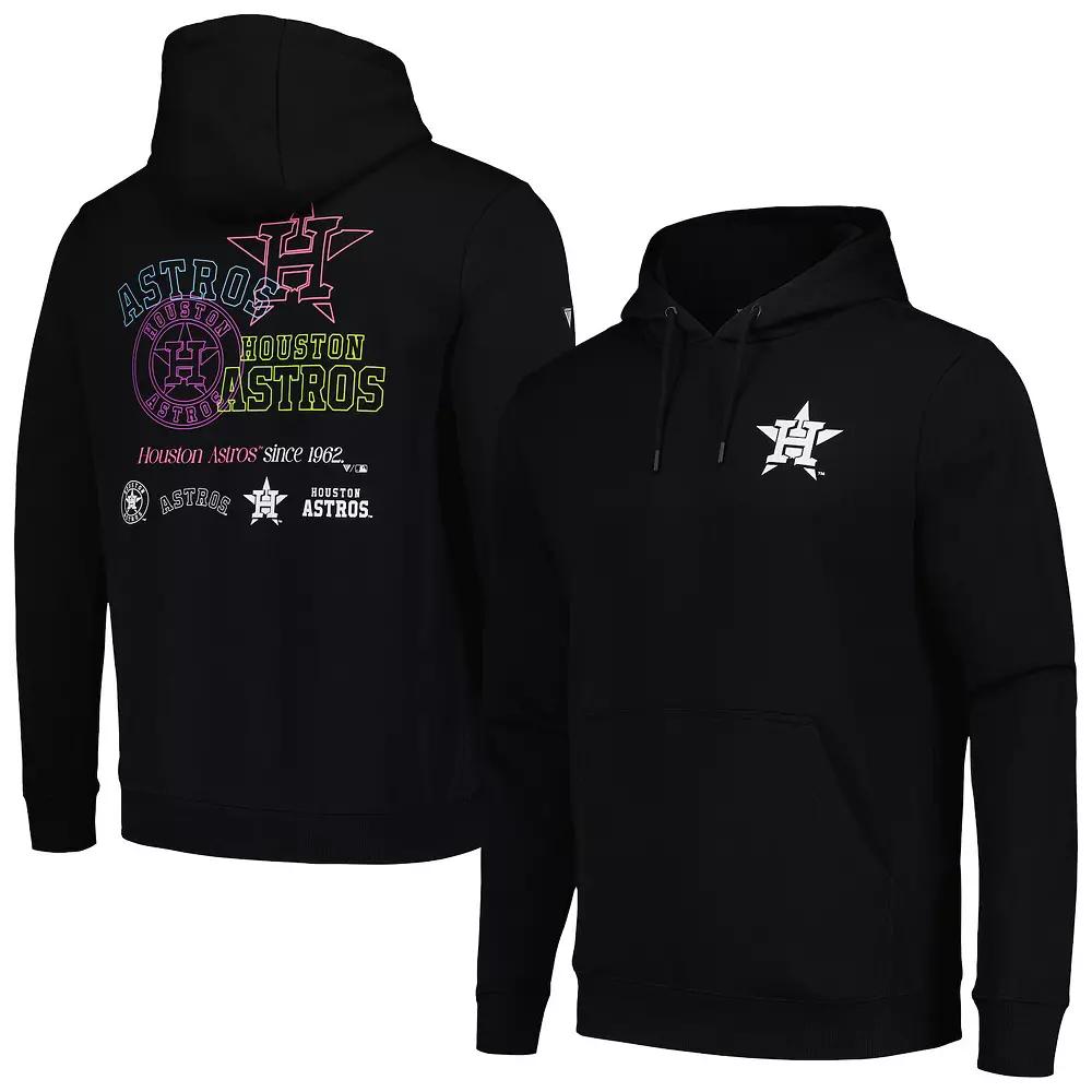 Men's Levelwear Black Houston Astros Podium Vintage Pullover Hoodie,  Product Image