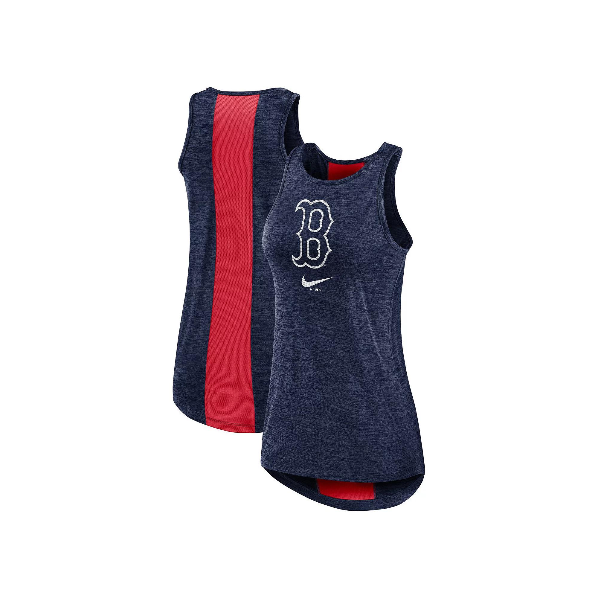 Women's Nike Navy Boston Red Sox Right Mix High Neck Tank Top, Size: Large, Blue Product Image