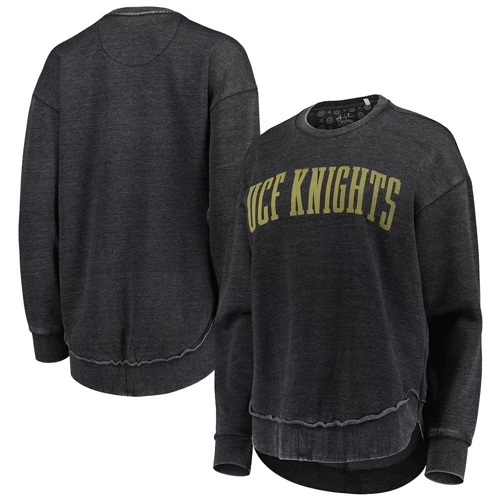 Women's Pressbox Black UCF Knights Vintage Wash Pullover Sweatshirt,  Product Image