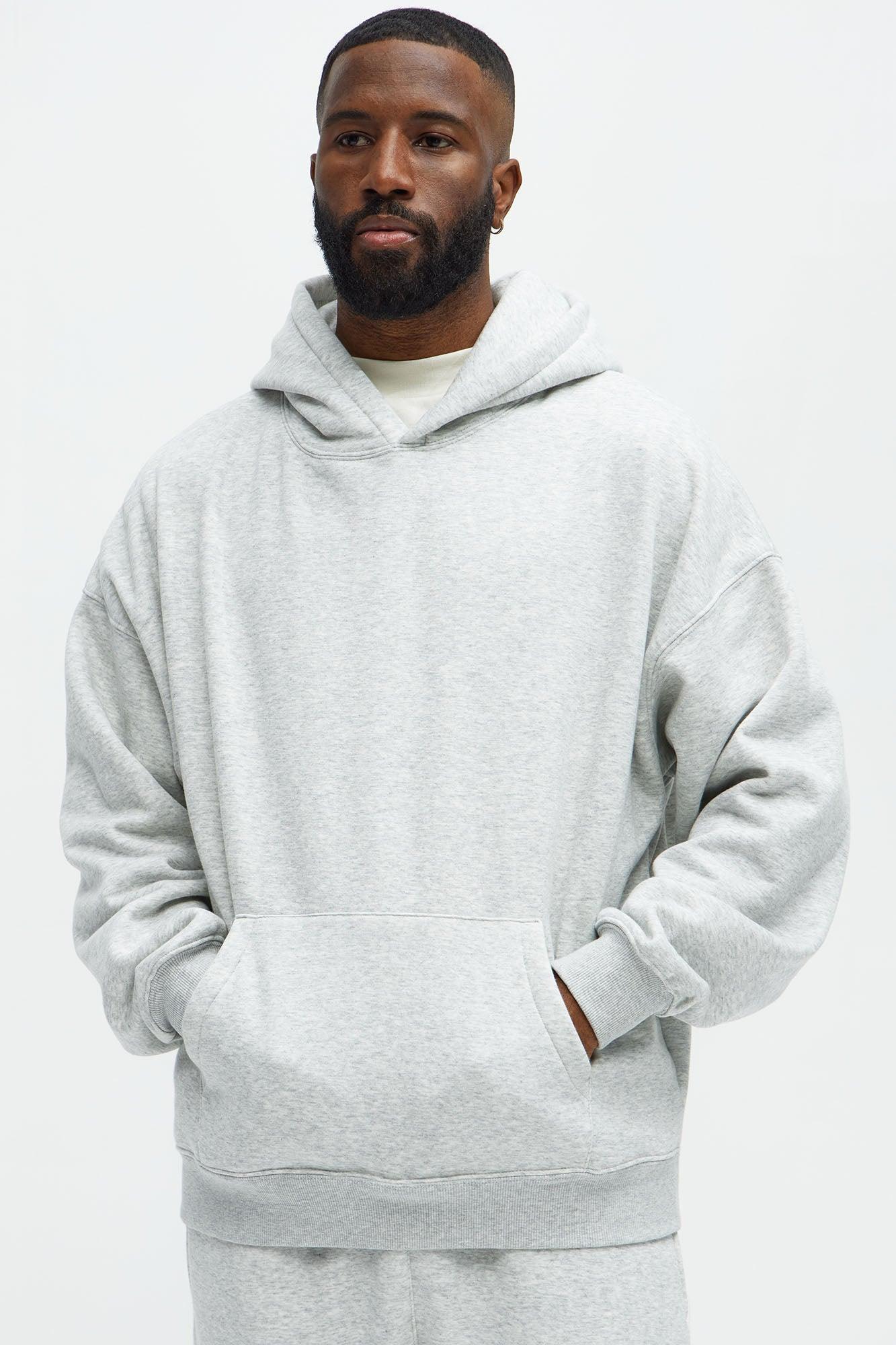 Tyson Oversized Heavyweight Hoodie - Heather Grey Product Image