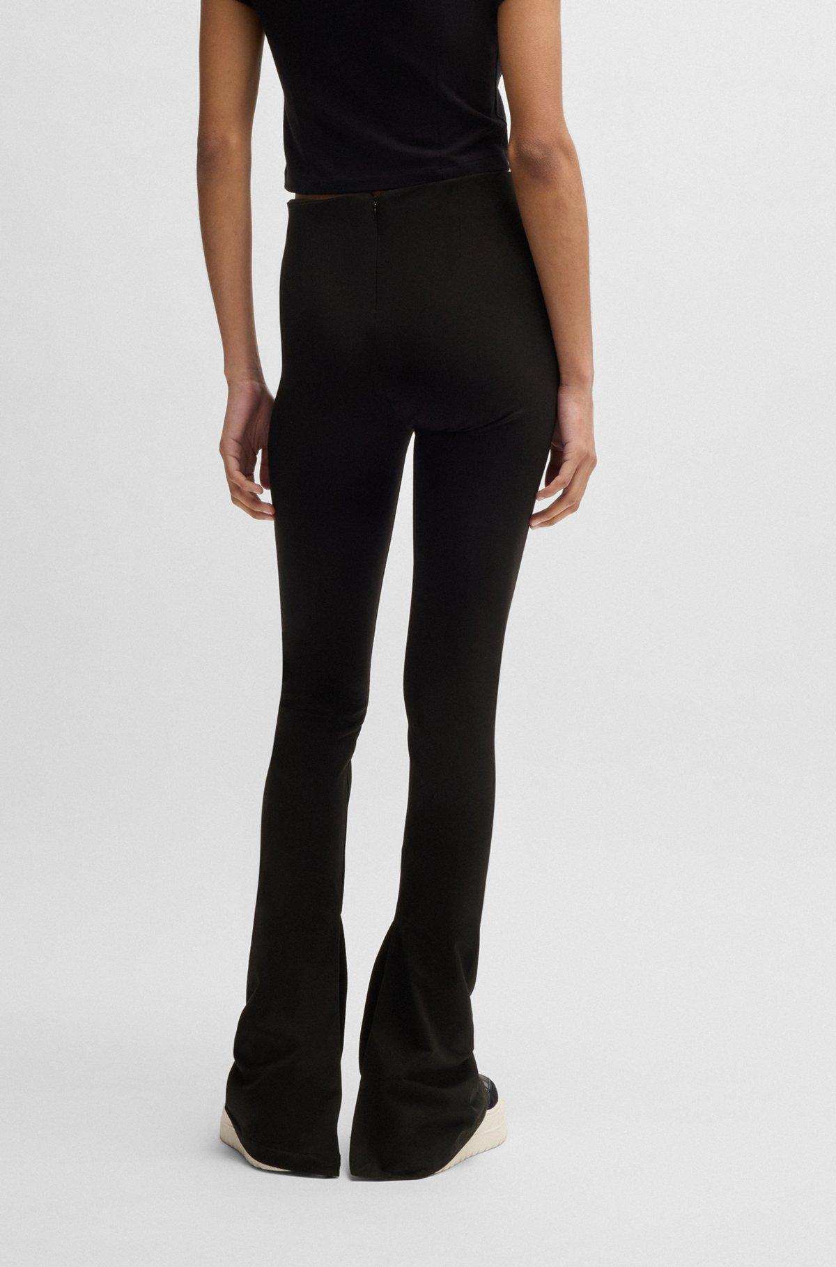 Flared-leg trousers in stretch cotton Product Image