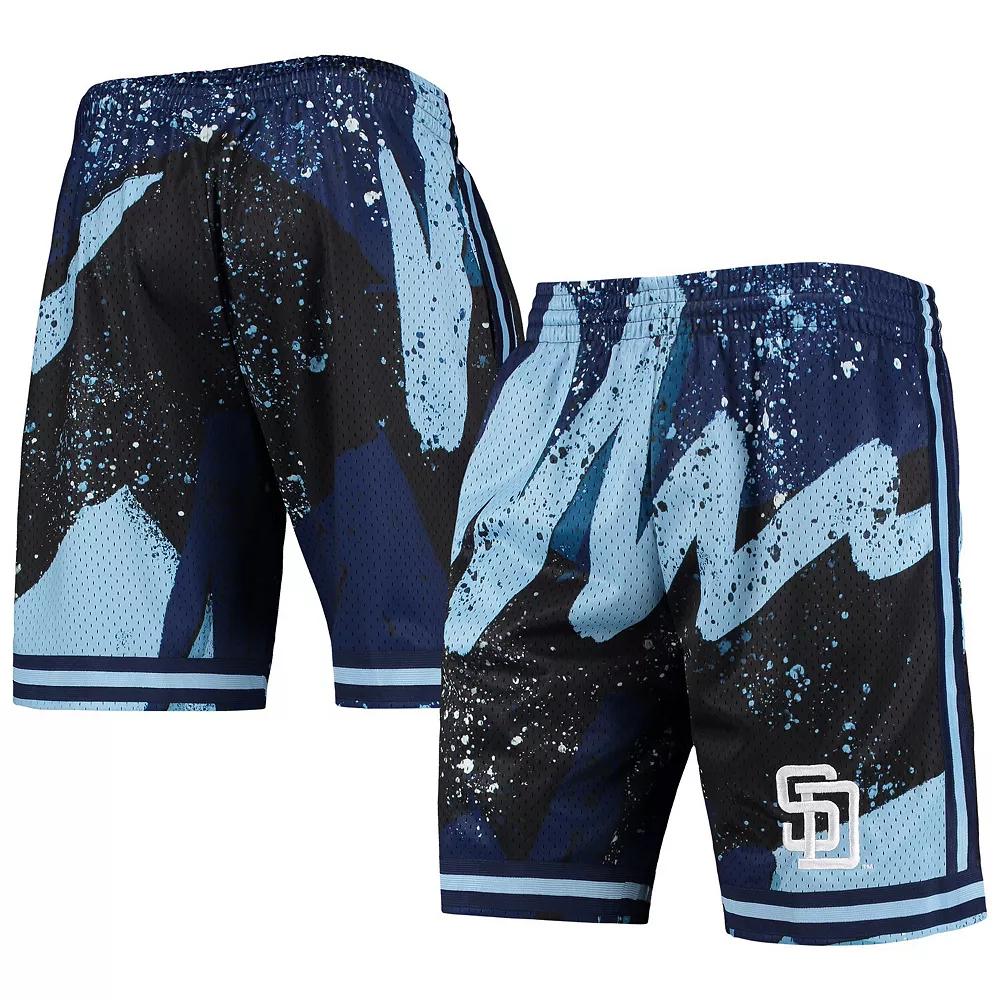 Men's Mitchell & Ness Black San Diego Padres Hyper Hoops Shorts, Size: 3XL Product Image
