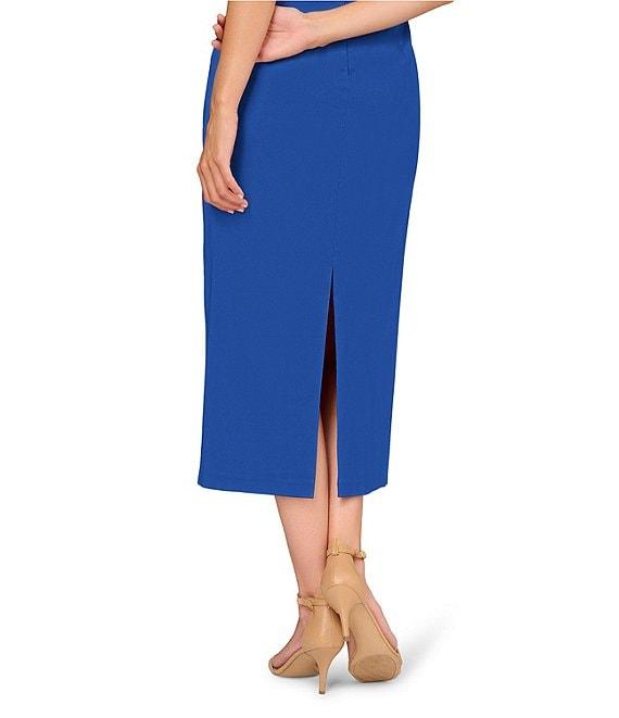 Aidan Mattox Stretch Mikado Off the Shoulder Short Sleeve Midi Dress Product Image