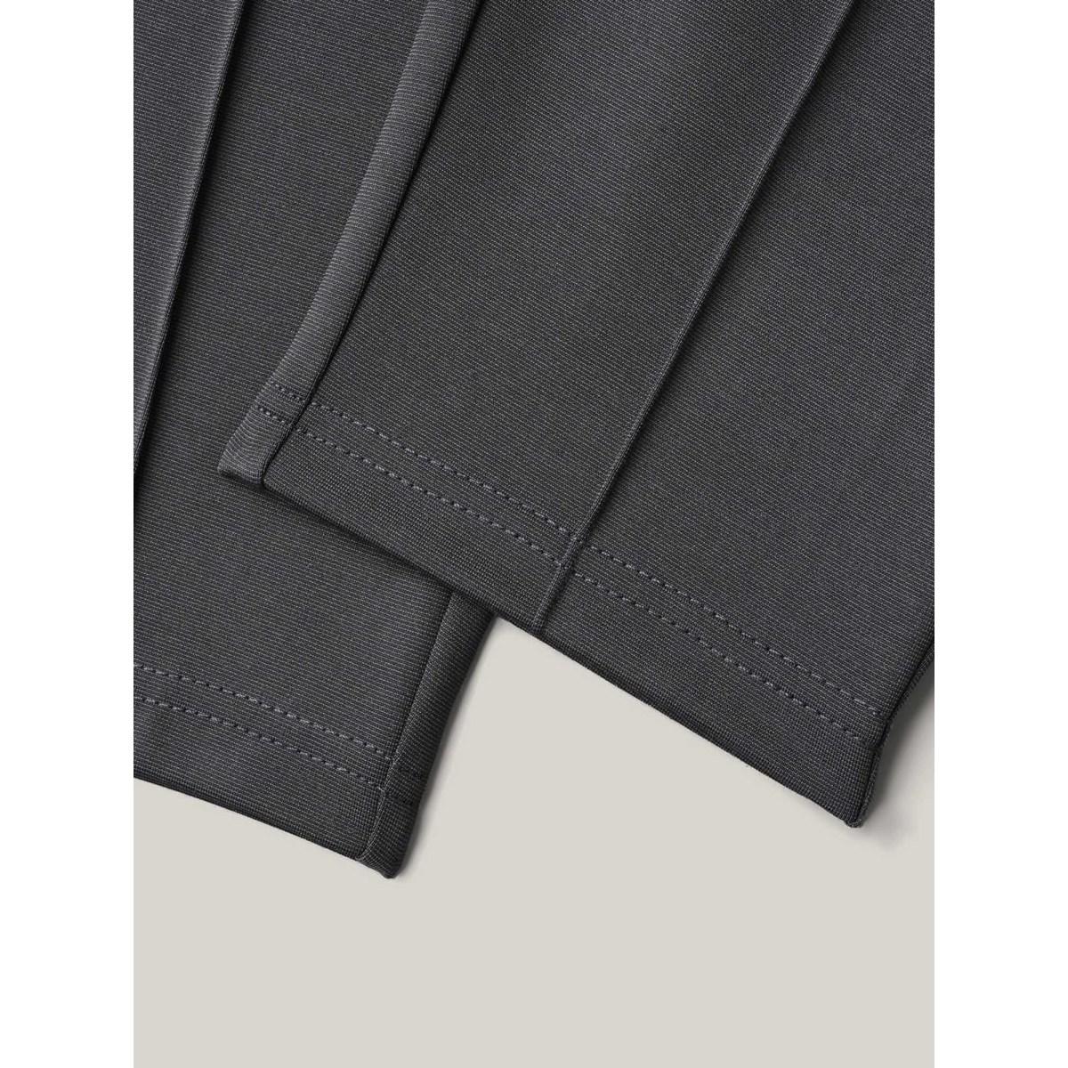 Plus Size Heather No-Seam Skinny-Fit Pants Women DimGray Elegant Skinny Mid Rise Everyday Pants BloomChic 22-24/3X Product Image