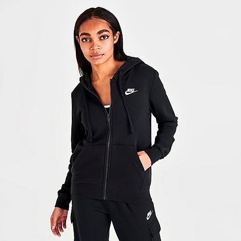 Womens Nike Sportswear Club Fleece Full-Zip Hoodie | DQ5471-010 Product Image
