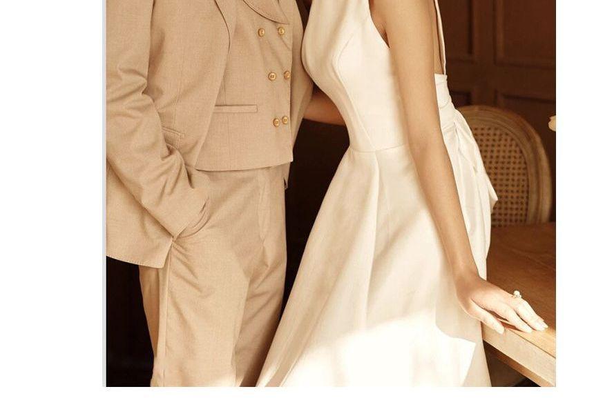 Sleeveless Crew Neck Plain Maxi A-Line Dress Product Image