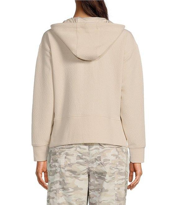 DKNY by Donna Karan Long Sleeve Zip Front Side Zip Detail Hoodie Product Image