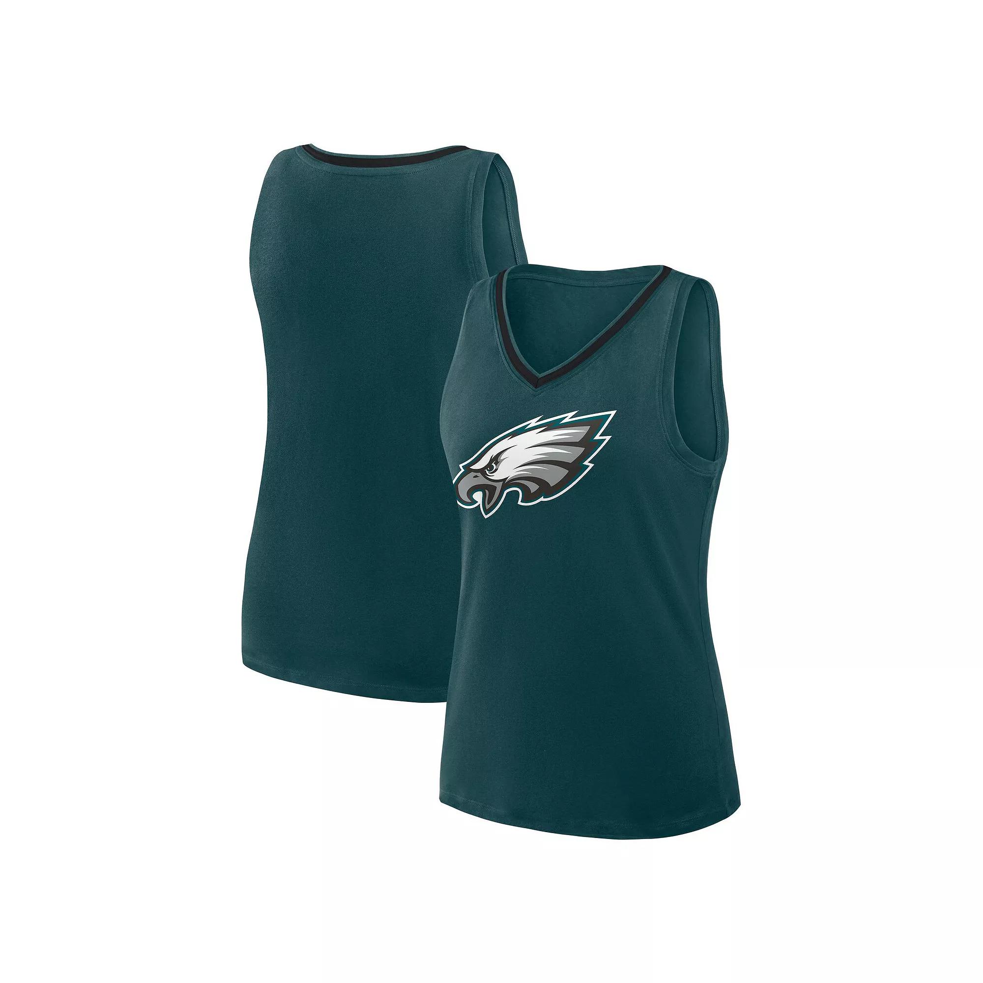 Women's Midnight Green Philadelphia Eagles Plus Size Stellar Win V-Neck Tank Top, Size: 4XL Product Image