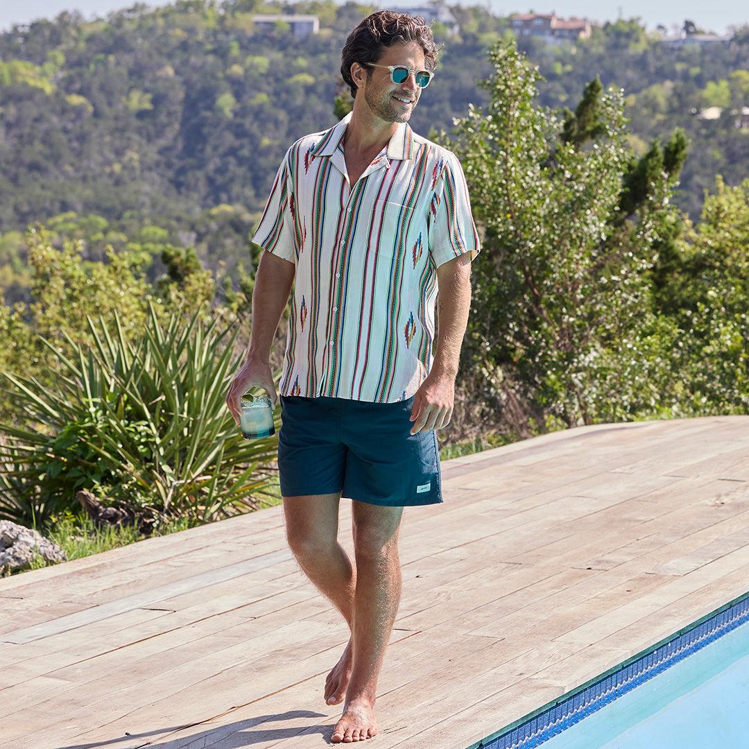 Handwoven Blanket Stripe Shirt - Ecru Product Image