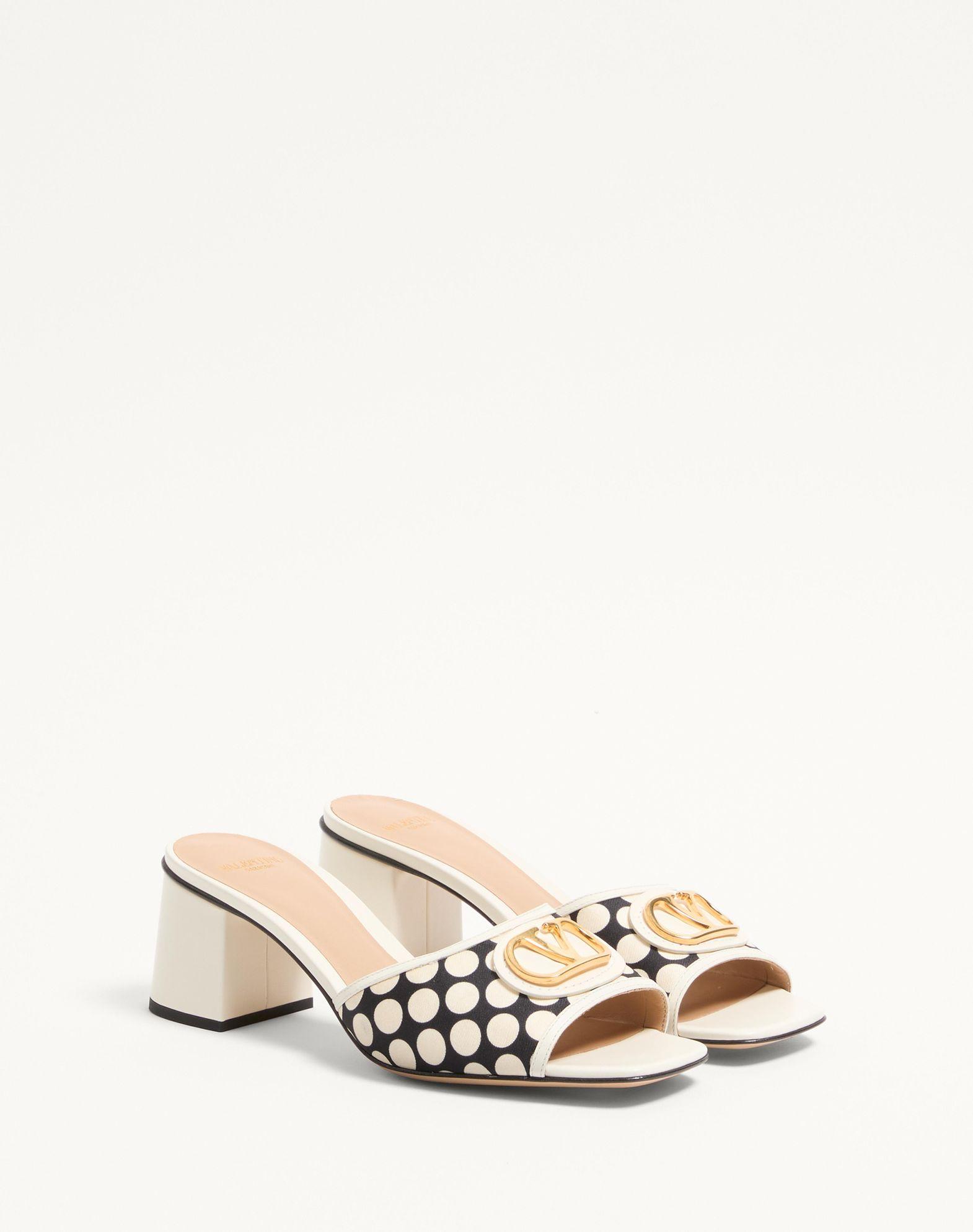 Vlogo Signature Slide Sandal In Plus De Pois Fabric 60Mm Product Image