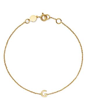 Womens 14K Yellow Gold Initial Charm Bracelet Product Image