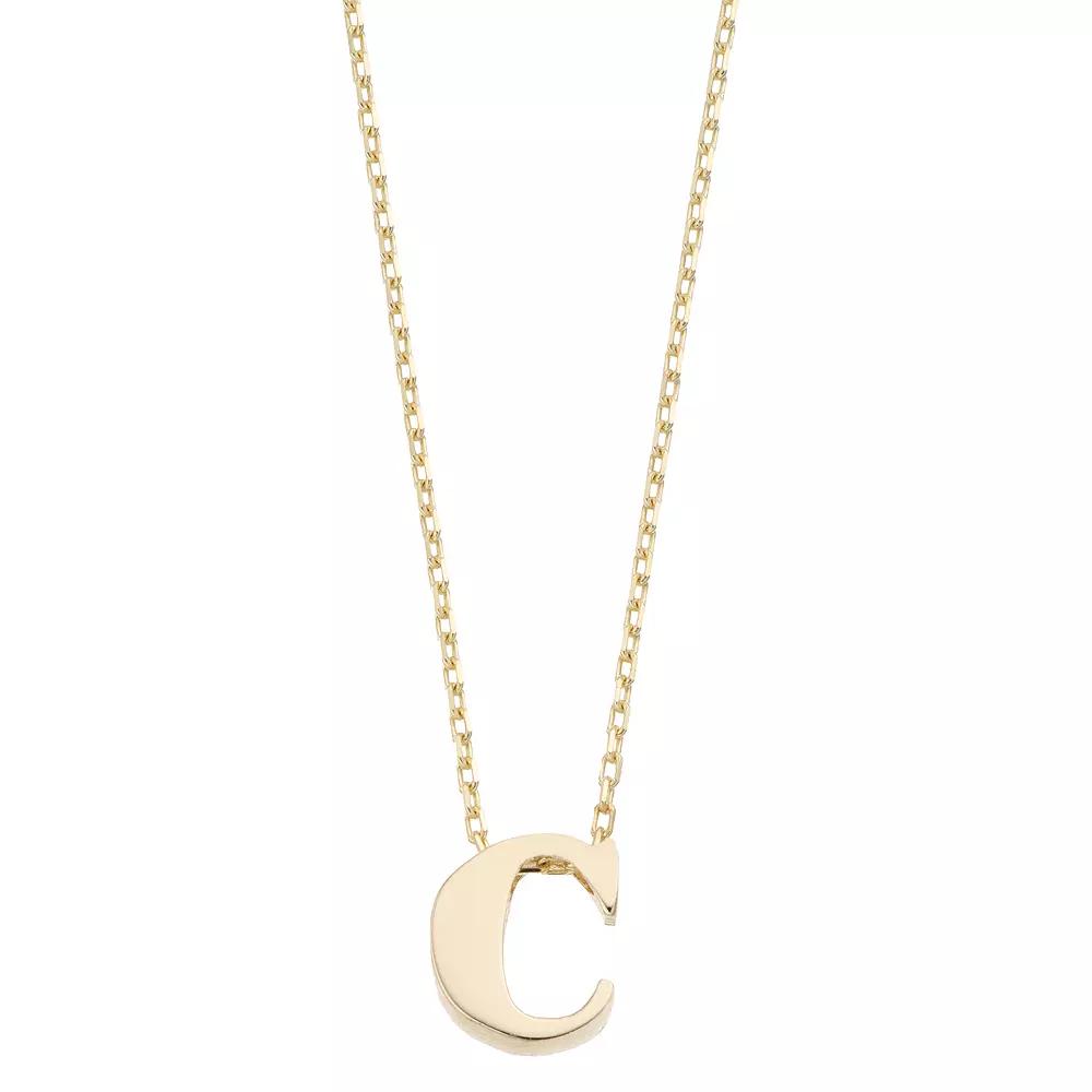 Au Naturale 14k Gold Initial Pendant Necklace, Women's,  Product Image