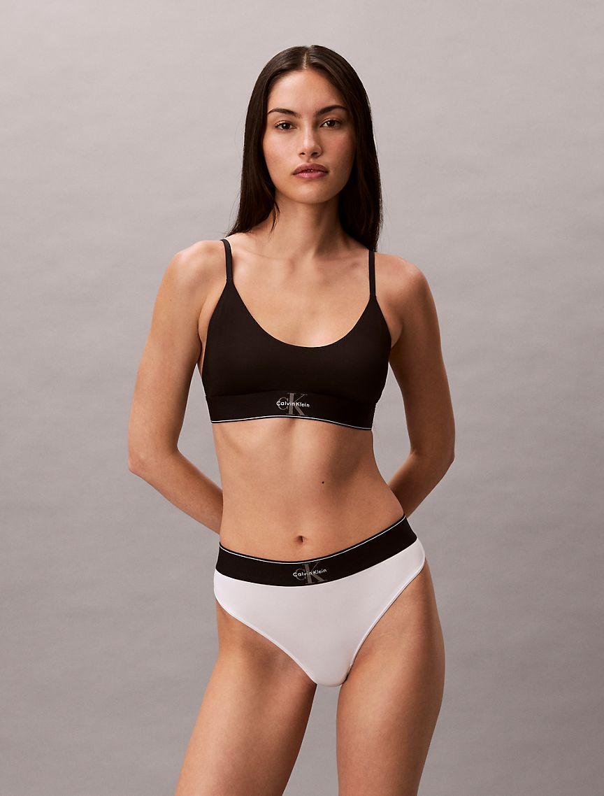 Graphic Monogram Microfiber Stretch Thong Product Image