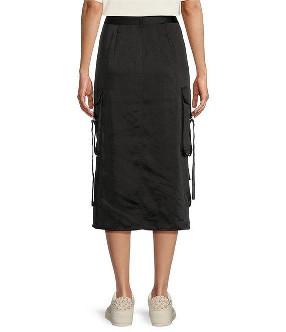 GB Satin Cargo Midi Skirt Product Image