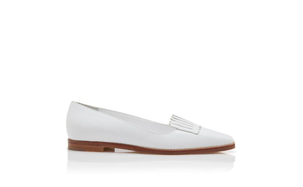 PAUSANIASFLAT White Calf Leather Loafers Product Image