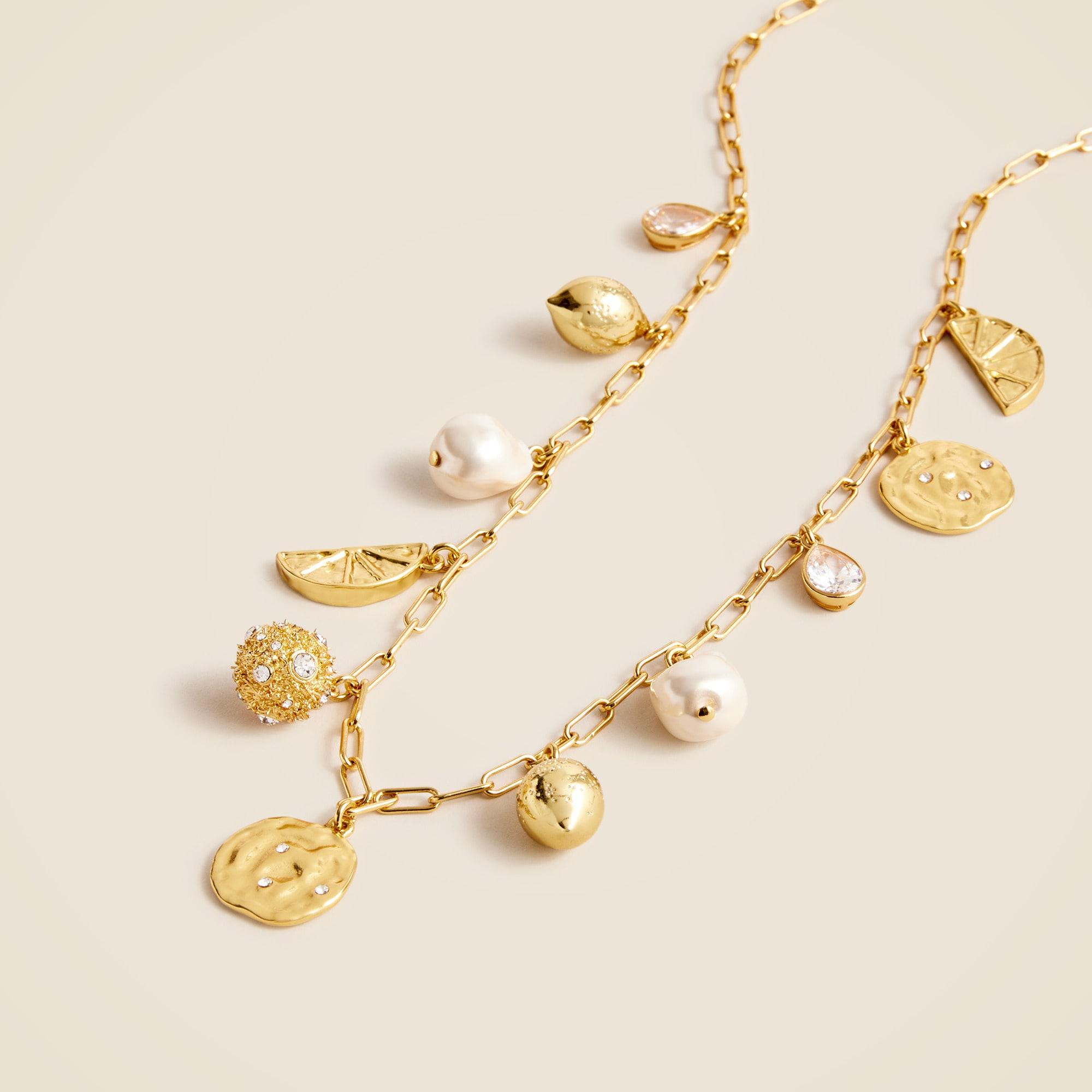 Nautical lemon charm necklace Product Image