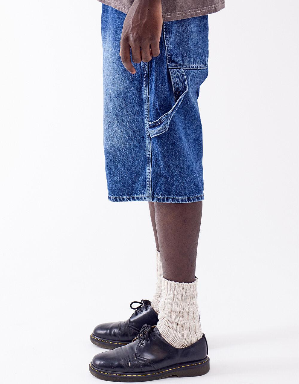 BDG Urban Outfitters Slouchy Wide Leg Mens Carpenter Shorts - INDIGO Product Image