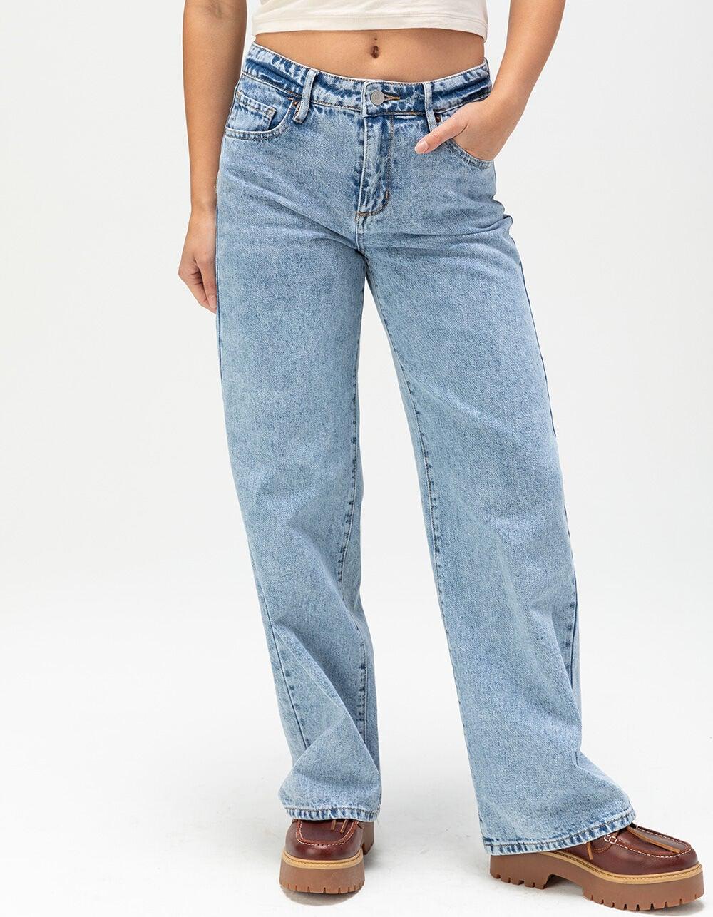 RSQ Womens High Rise Baggy Jeans - LIGHT VINTAGE Product Image