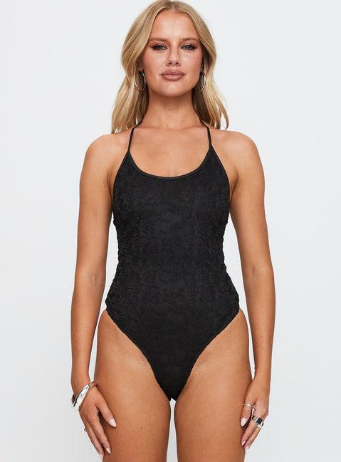 Fuel My Soul Lace Bodysuit Black Product Image