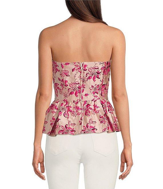 Lilly Pulitzer Kataleya Jacquard Strapless Bow Front Top Product Image