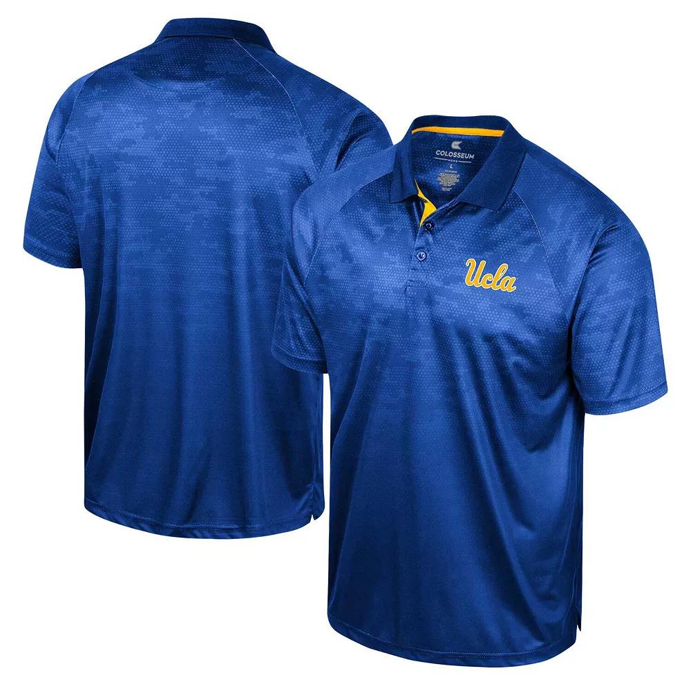 Men's Colosseum Blue UCLA Bruins Honeycomb Raglan Polo,  Product Image