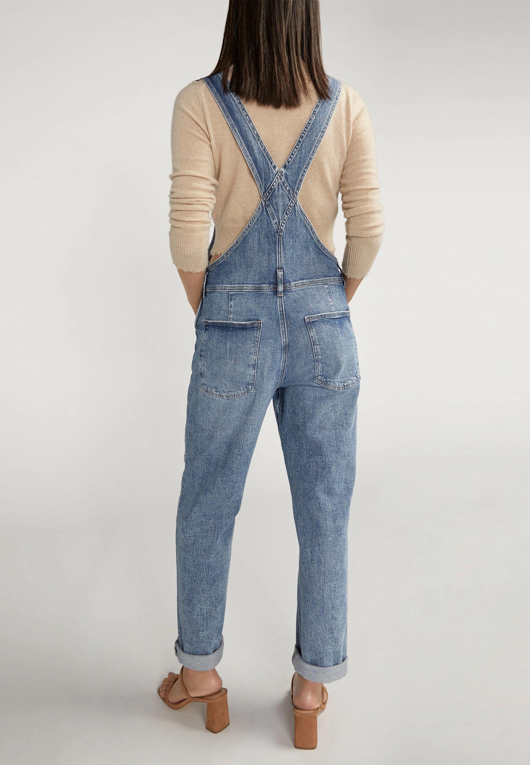 Silver Jeans Co.® Low Stretch Baggy Cuffed Hem Straight Overalls Product Image
